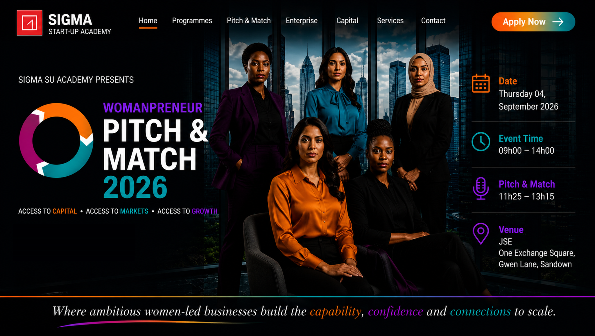Sigma SU Academy Womanpreneur Pitch and Match 2026 event